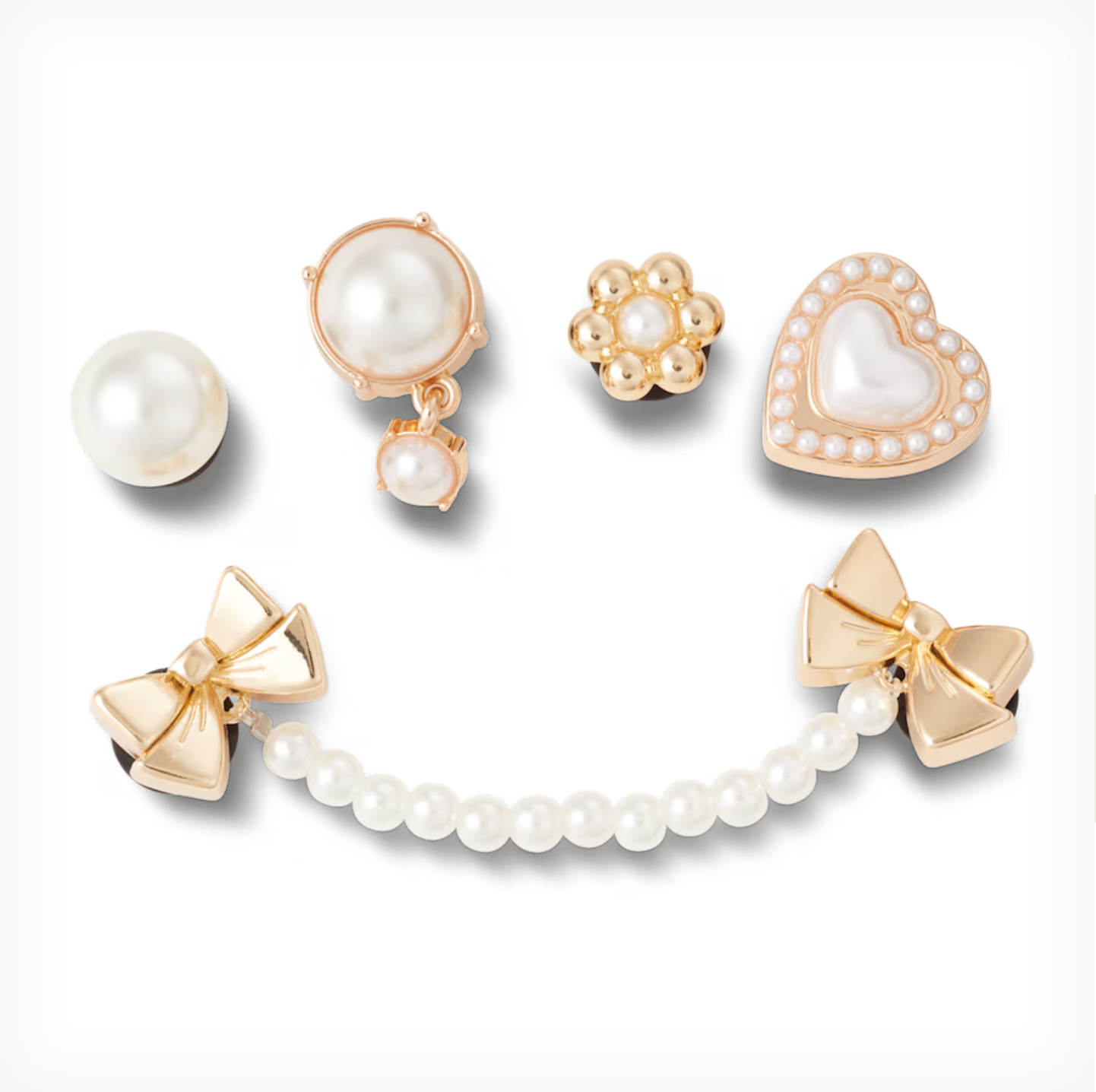 Pearly Gold Jibbitz 5-Pack