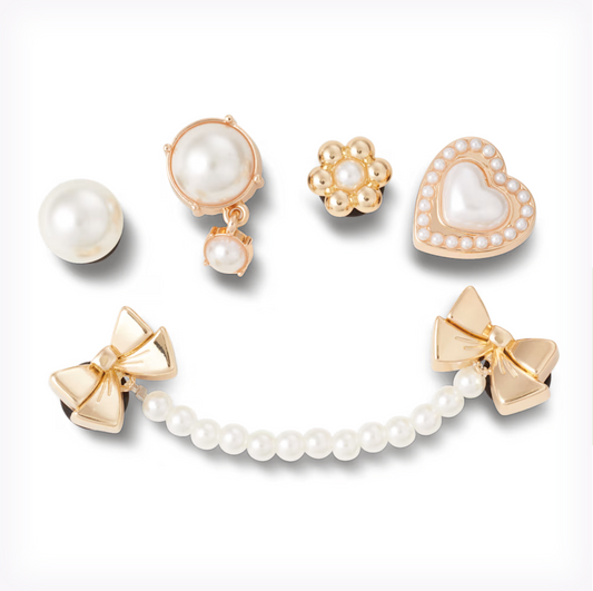 Pearly Gold Jibbitz 5-Pack