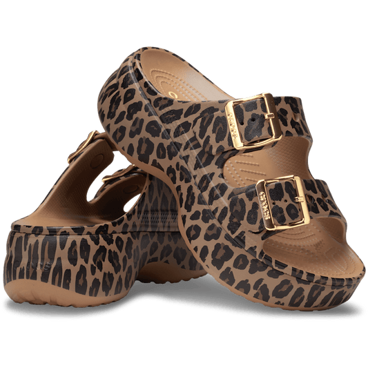 Crocs Women's Saturday Metallic Buckle Platform Sandals