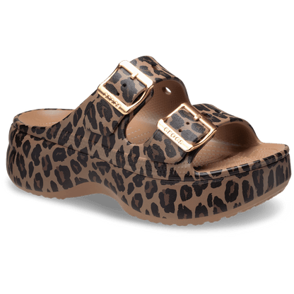 Crocs Women's Saturday Metallic Buckle Platform Sandals